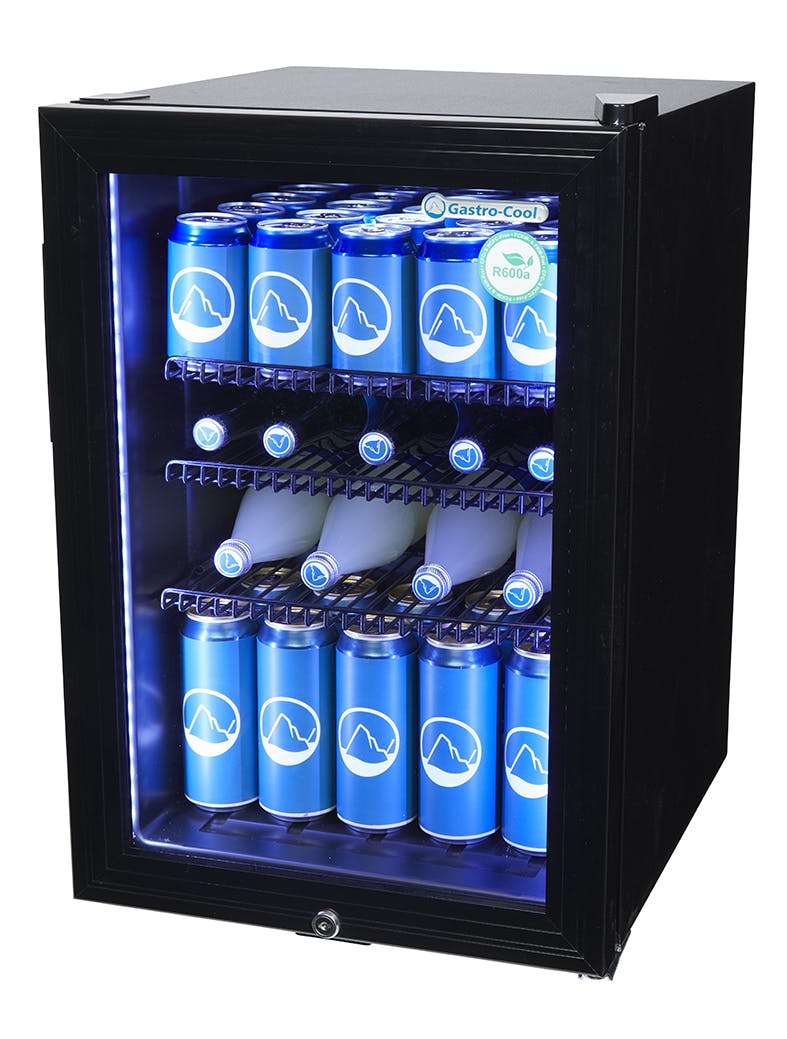 Gastro-Cool - Flaschenkühlschrank mit Glastür - schwarz