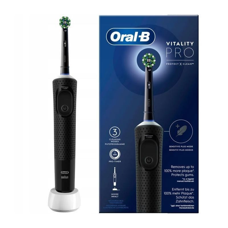 Brosse A Dents électrique Oralb Vitality Pro Noire 3 Modes De Brossage Batterie Longue