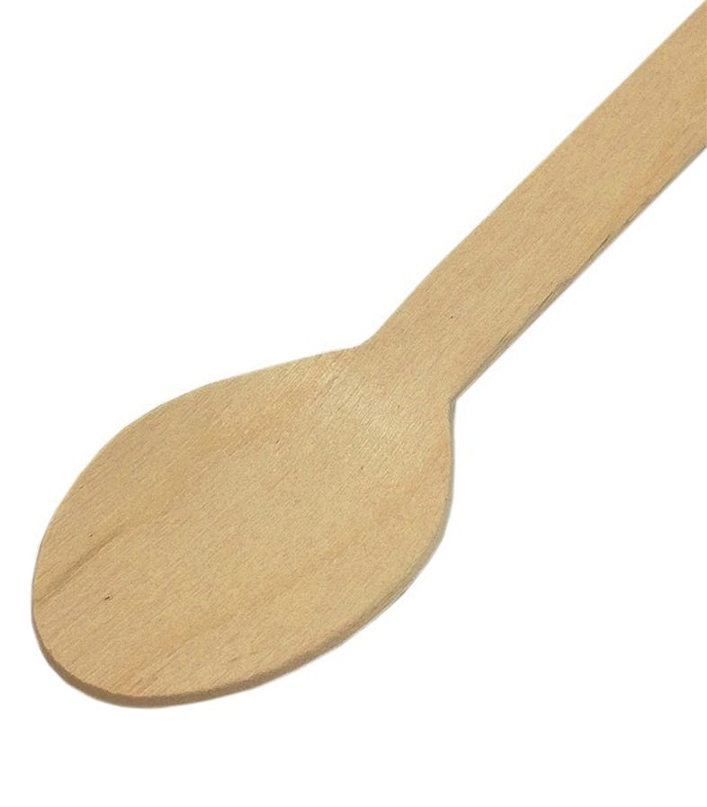 Tenedores desechables de madera 16 cm ( 100 uds.)