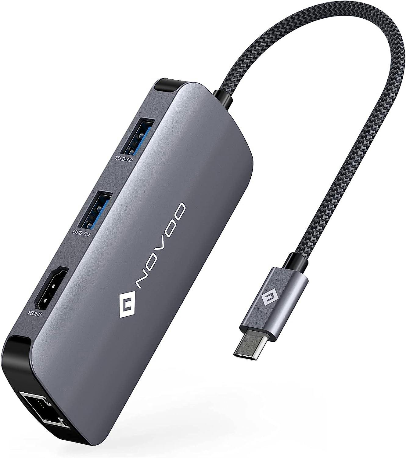 NOVOO USB-C Hub 4K@60Hz HDMI mit 8 Anschlüssen