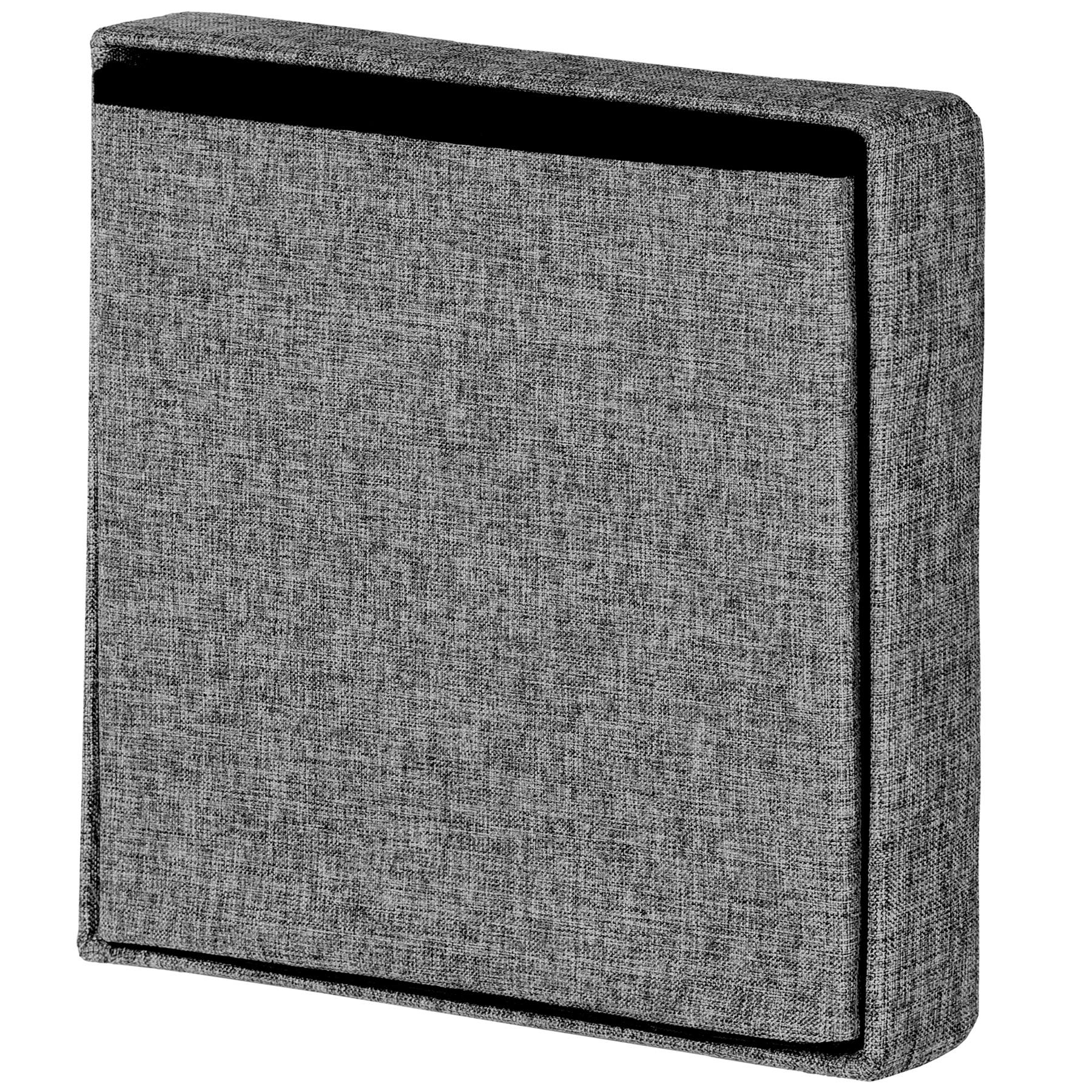 tectake Pouf contenitore pieghevole in poliestere con contenitore 38 x 38 x  38cm - grigio chiaro - 402237