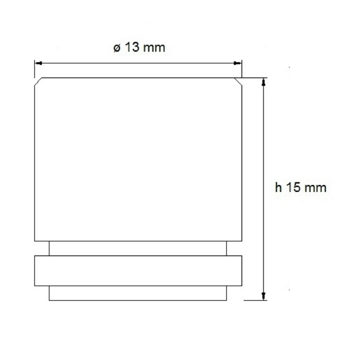 Edelstahl Möbelknopf Schubladenknopf Schrankknopf ø 13mm matt gebürstet