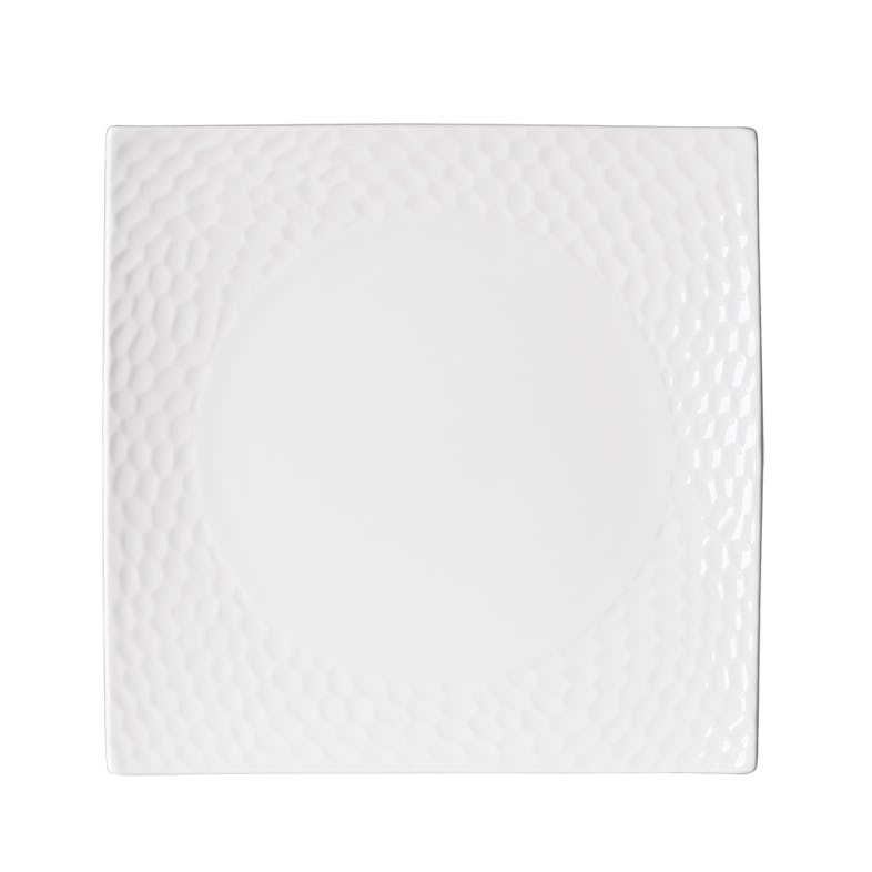 Assiette carrée blanche D21 cm (Assiette Entrée)- Location Vaisselle pas  cher - Artnuptial