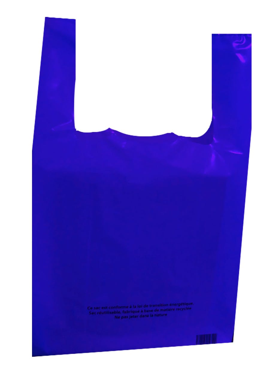 Sac r utilisable PEBD bleu 45 x 26 x 12 cm x 500 Evenplast