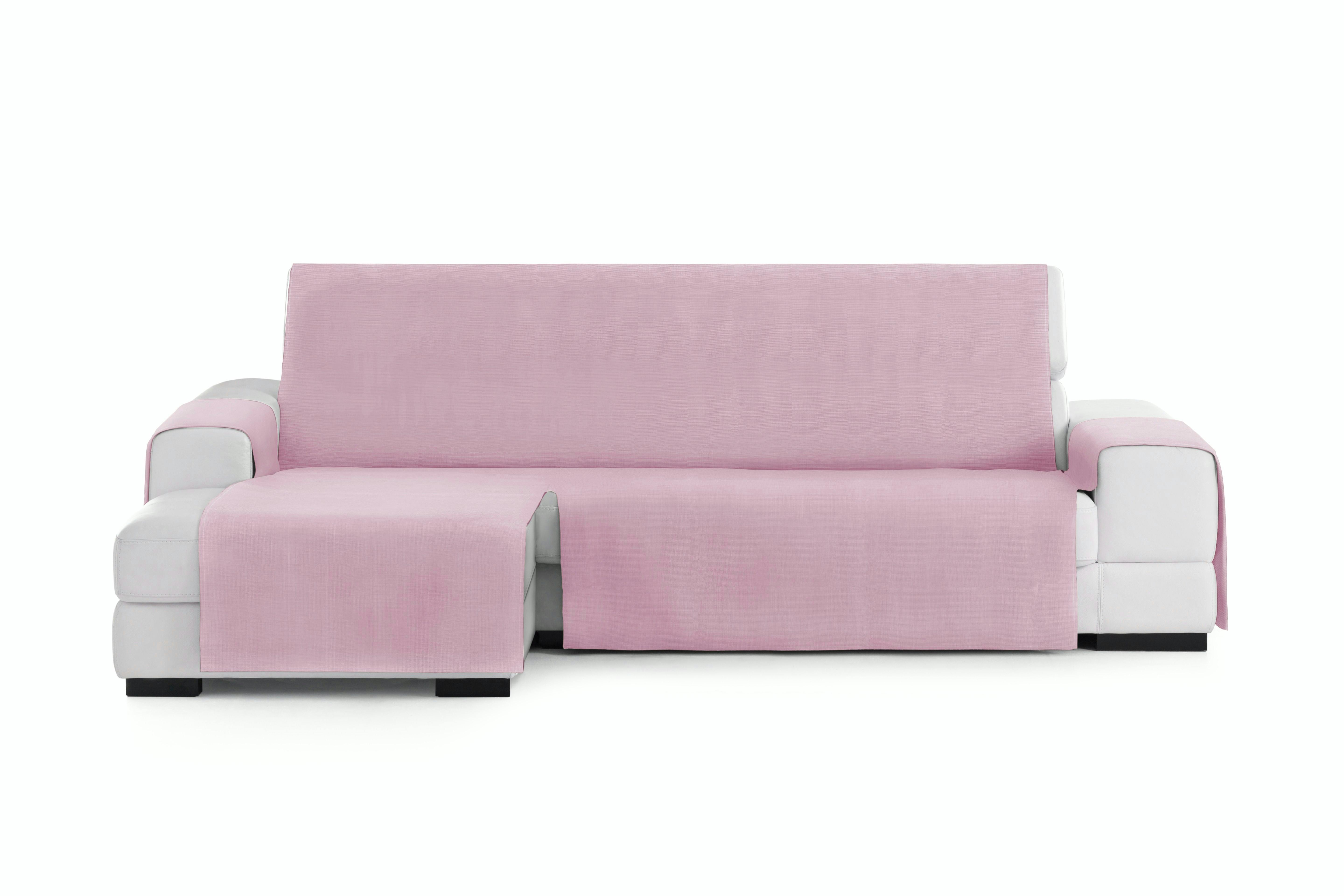 Funda para sofa chaise longue 240 cm brazo derecho - Leire - Color 02 Rosa