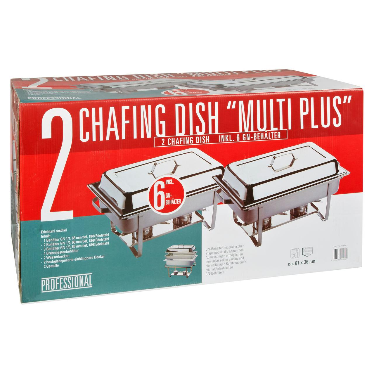 APS 2 Chafing Dish MULTI PLUS 61 x 36 cm, H 30 cm Makro