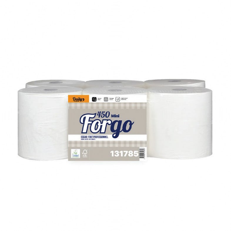 PAPERNET 6 rouleaux Papier toilette 2 plis pure cellulose blanc