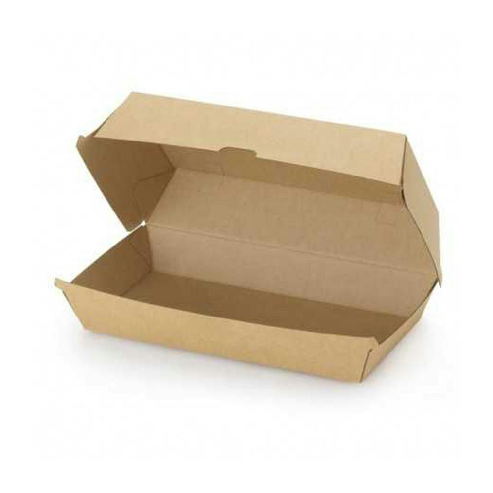 Boite repas, sandwich carton brun avec impression 14,5 x 8,5 x 6 cm par 500  - RETIF