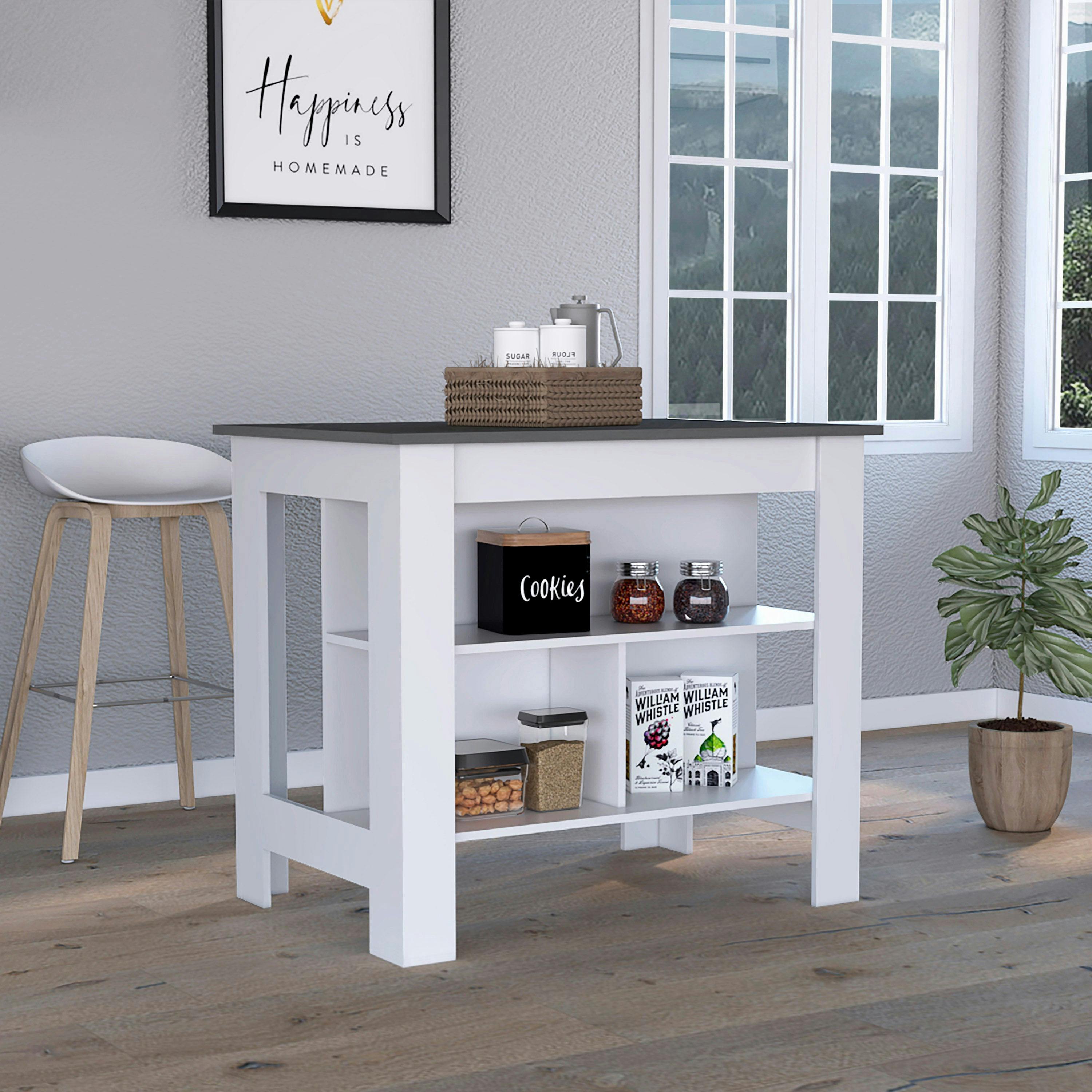 Tuhome Conjunto Norfolk de Cocina, Isla de Cocina + Mueble de