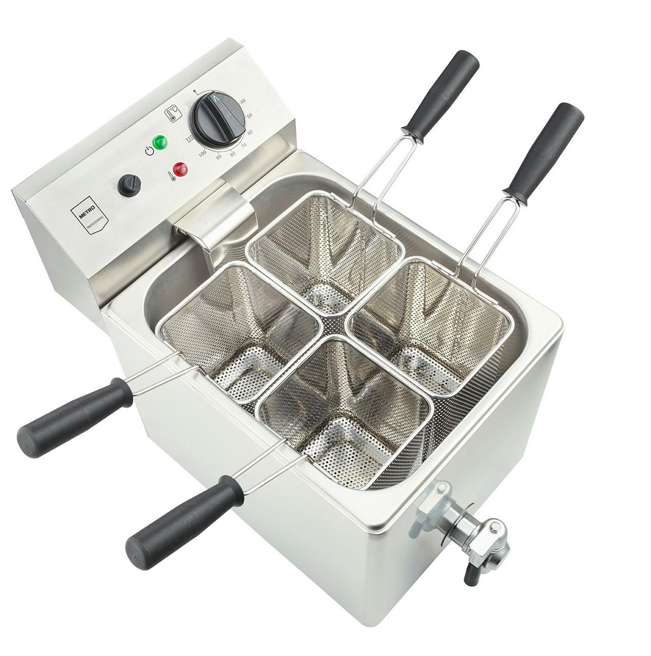 LENDISIY Nudelkocher 2000W - Elektrische Pastastation Mit 4 Siebkörben & Temperaturregelung