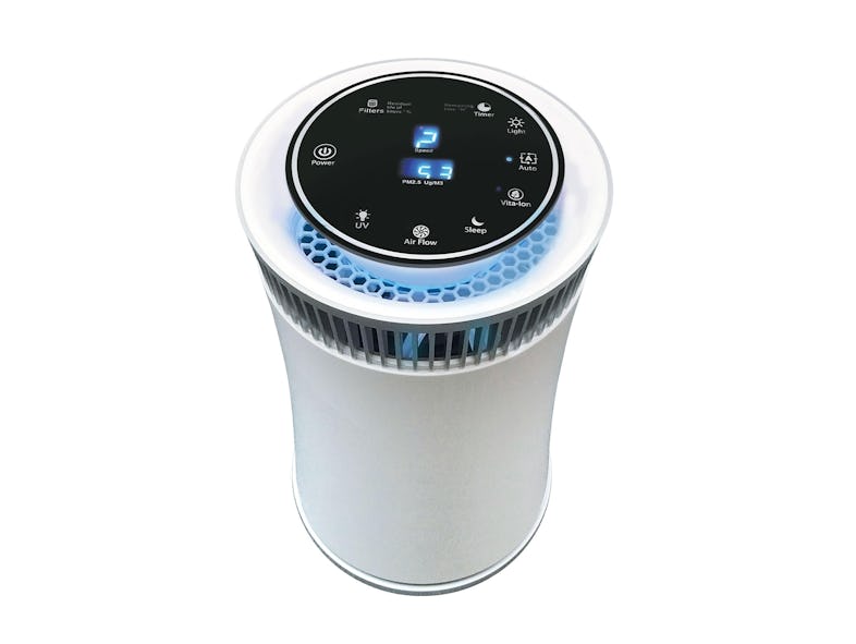 Purificateur d'air avec filtre HEPA, PM2, ioniseur, lampe UV, 3 vitesses et  mode AUTO pour 15m2.
