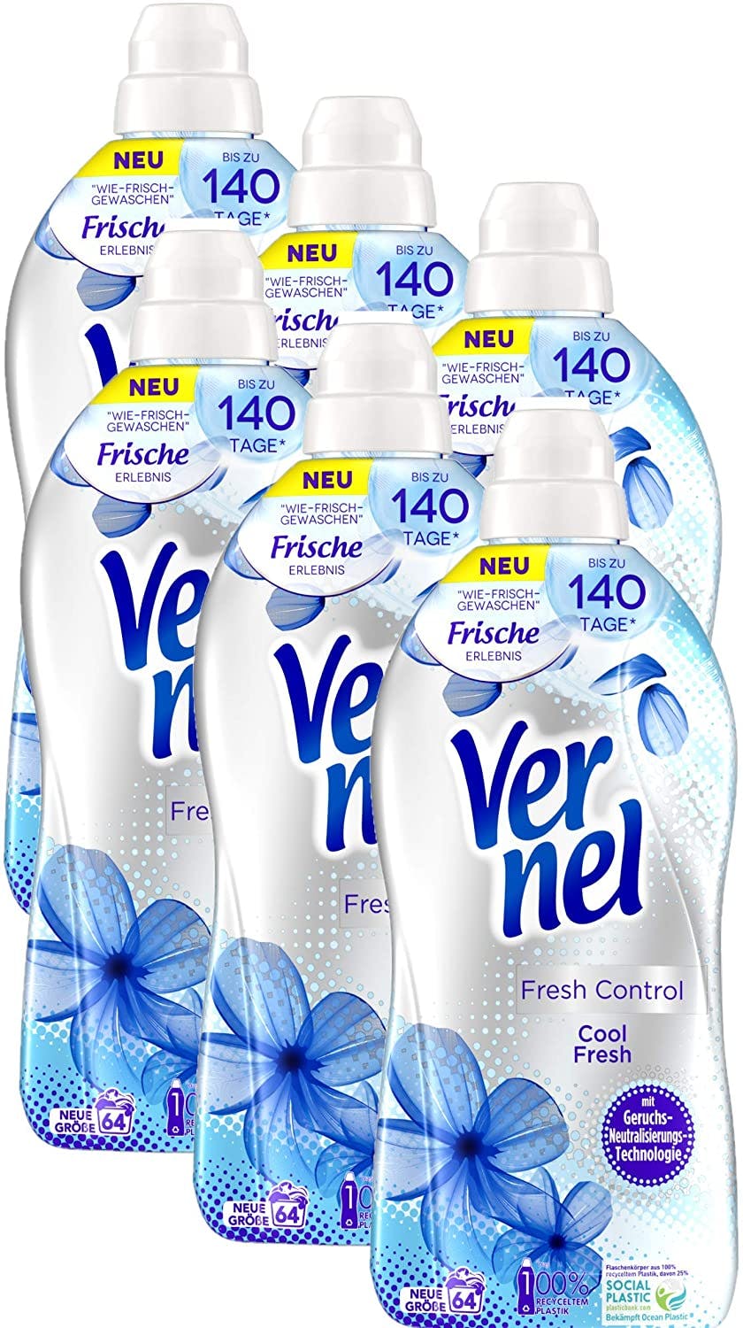 Vernel Fresh Control Fresh Weichspüler Wäsche 6x64 Waschladungen Waschmittel METRO Marktplatz