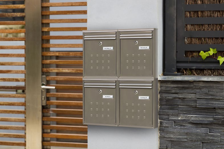 Caixa de correio exterior ARREGUI Residence. Caixa de correio de alumínio  residual 26X9Xh42 cm. Verde — Loja de ferragens Roure Juni S.L.