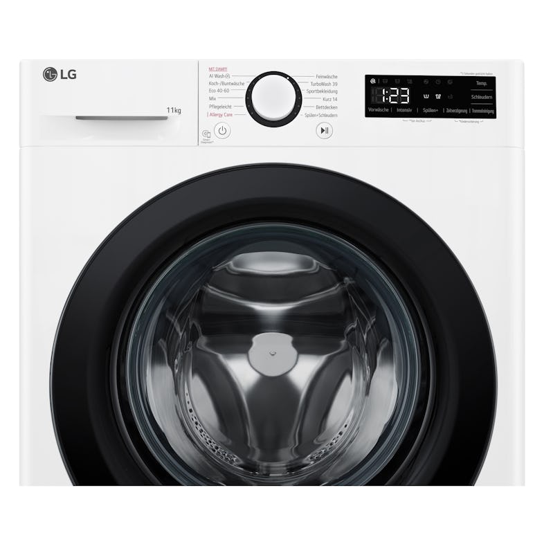 Waschmaschine mit 11 kg Kapazität | Energieeffizienzklasse A | 1350 U./Min.  | Weiß mit schwarzem Bullaugenring | F4WR4016 | METRO Marktplatz