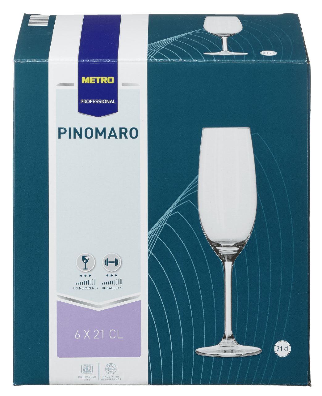 Roei uit Geniet Parel METRO Professional champagneglazen Pinomaro, 21 cl, 6 stuks | MAKRO Webshop