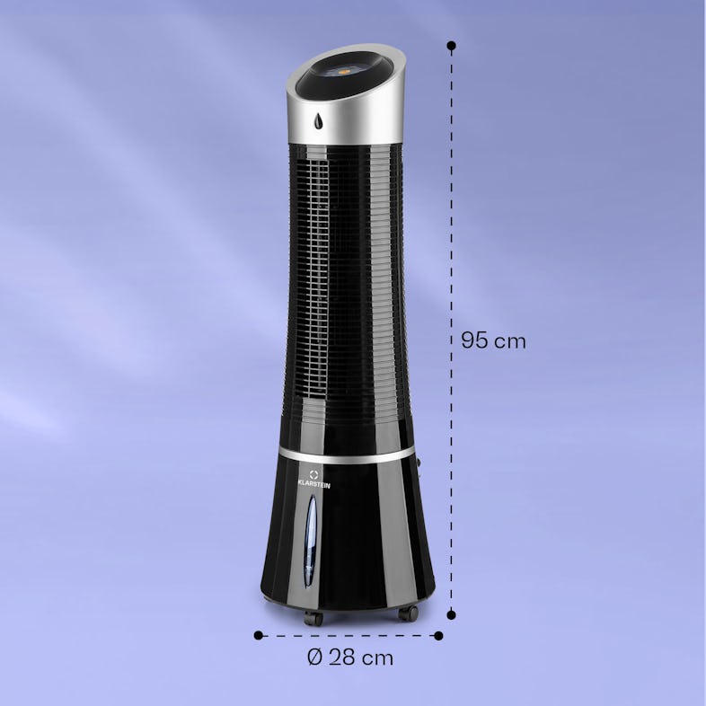Polar Tower Smart Ventilator Luftkühler 7L 85W Fernbedienung Eispack Schwarz