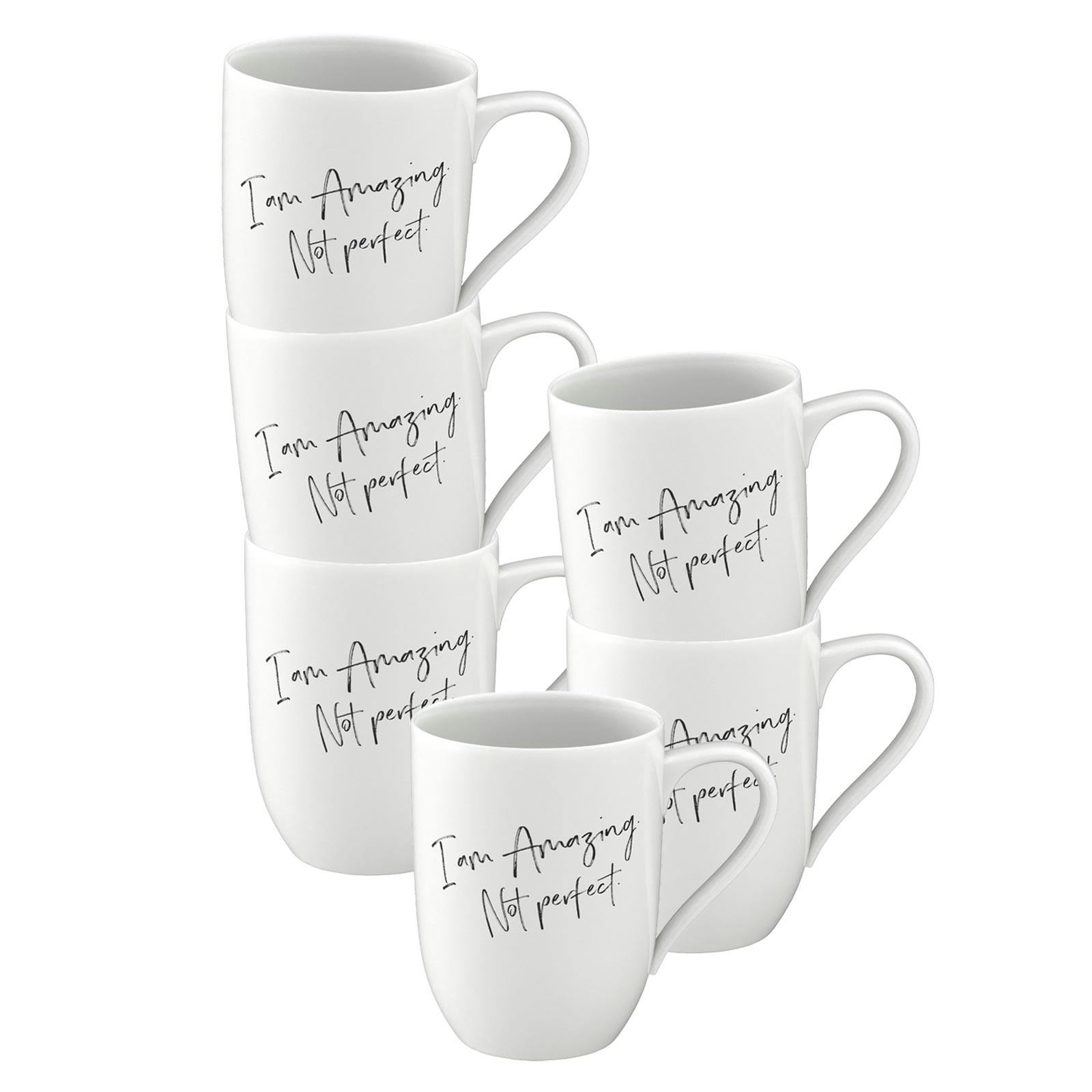 Villeroy & Boch Statement Becher 'Amazing. Not Perfect.' 290 ml 6er Set ...