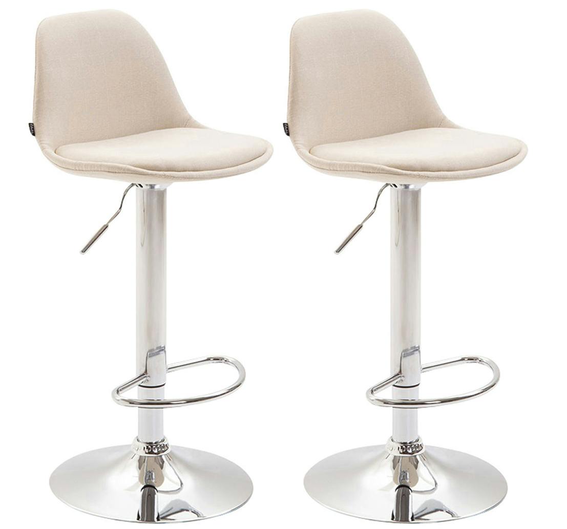 2er Set Barhocker Kiel Stoff Creme | METRO Marktplatz