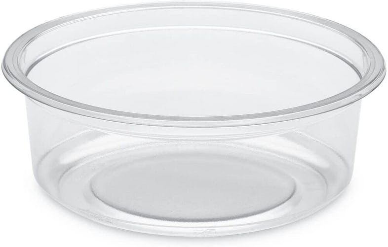 Couvercle plat fermé pour pot à dessert plastique transparent