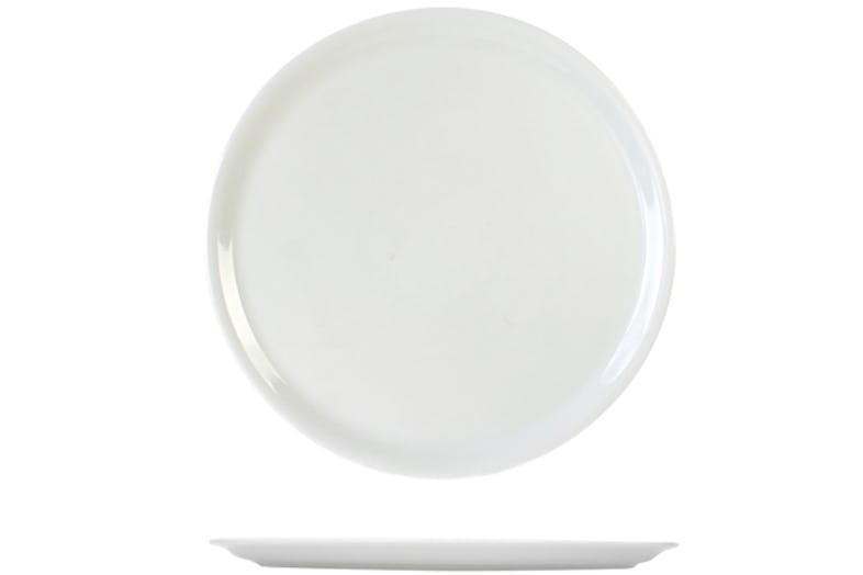 Assiette plate en grès - 27,5 cm - Blanc
