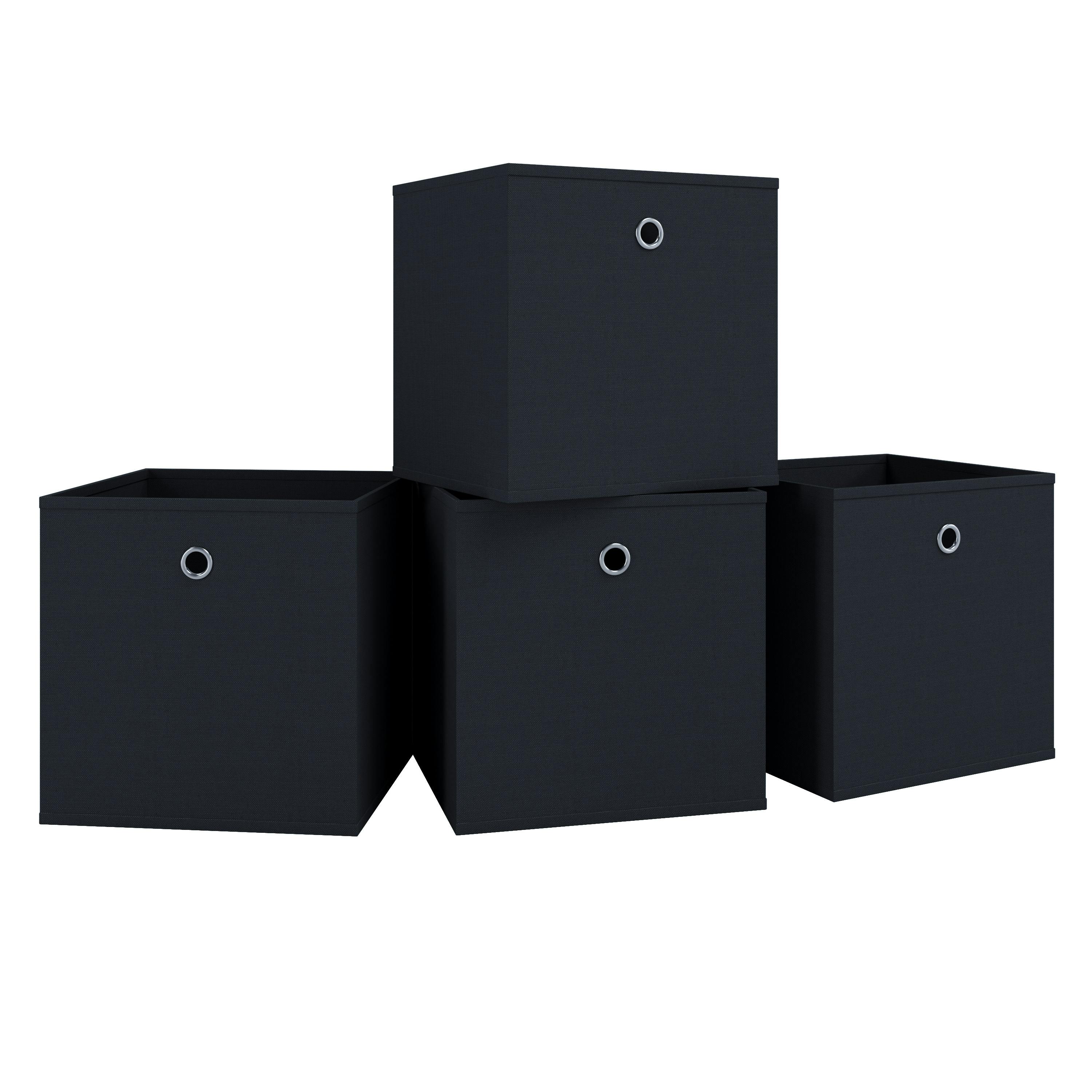 VCM VCM 6er-Set Faltbox Klappbox Boxas Farbe: Schwarz