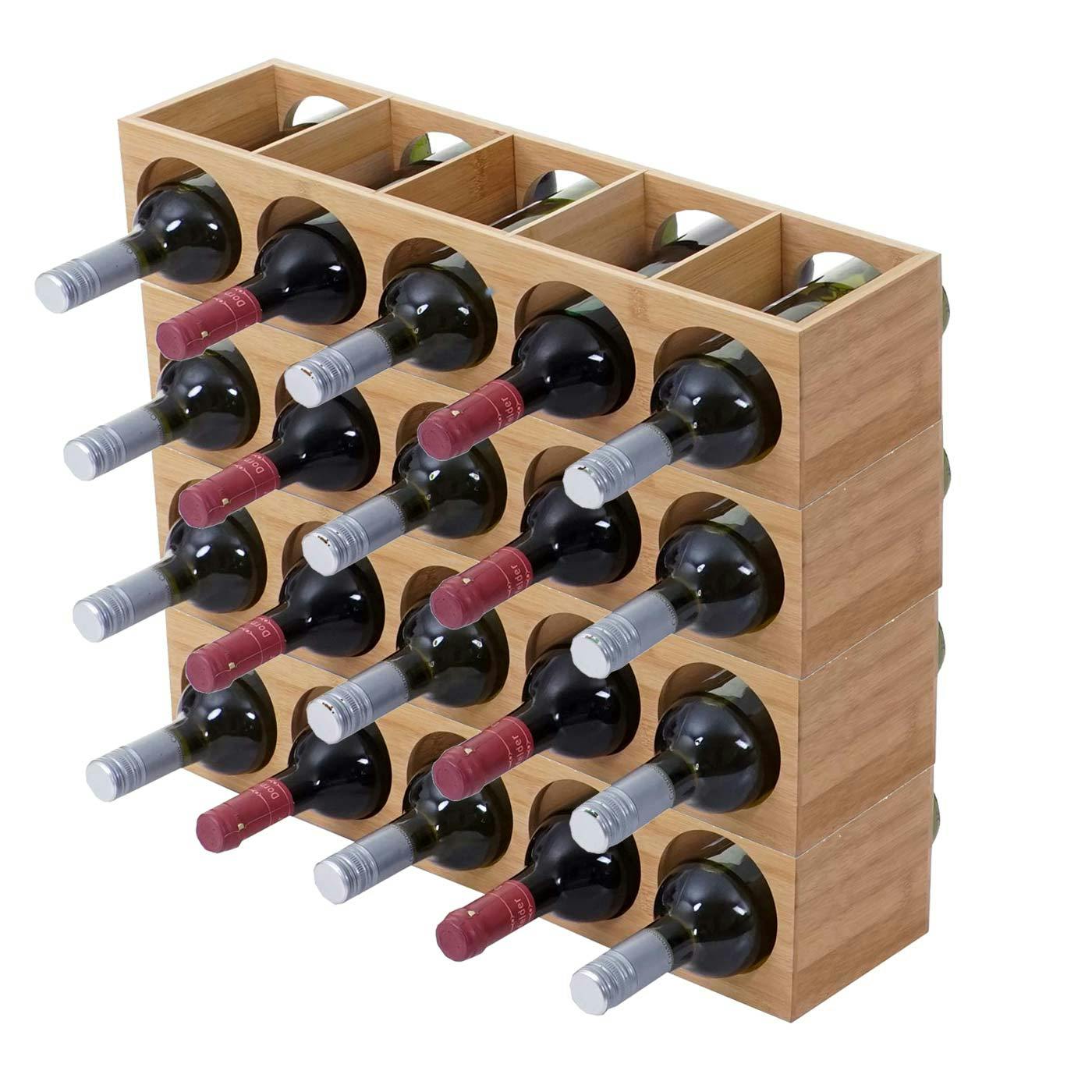 Botellero Negro Apilable para vinos, bebidas y botellas de vidrio o  plástico 60 x 25 x 13,5 cm