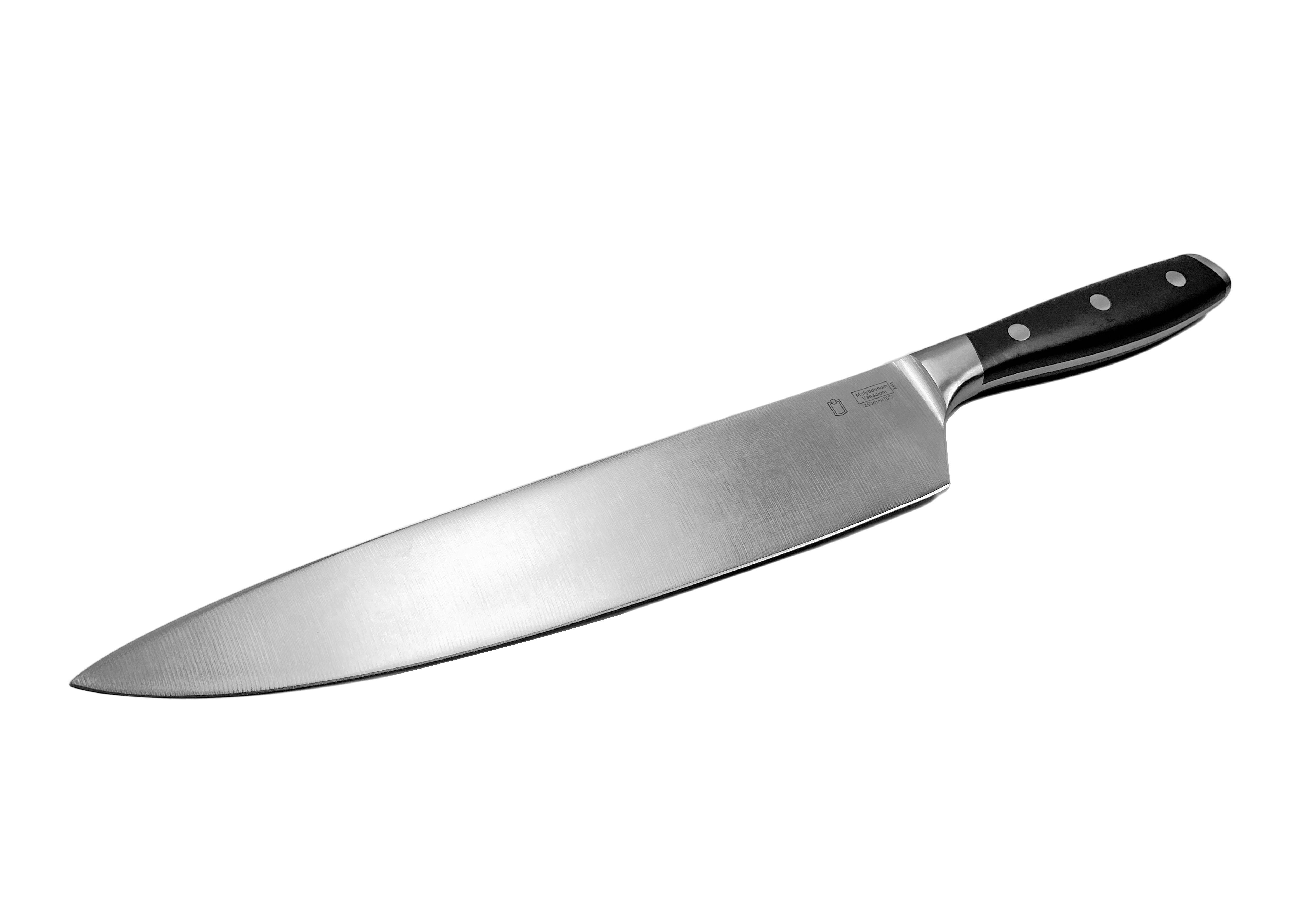 METRO Professional Coltello da chef Expert, acciaio inossidabile, 25 cm,  manico forgiato, nero