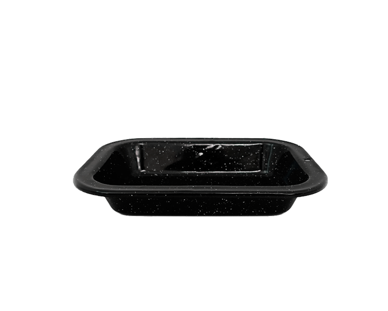 Graniteware - Plat à four rectangulaire en acier émaillé - Noir