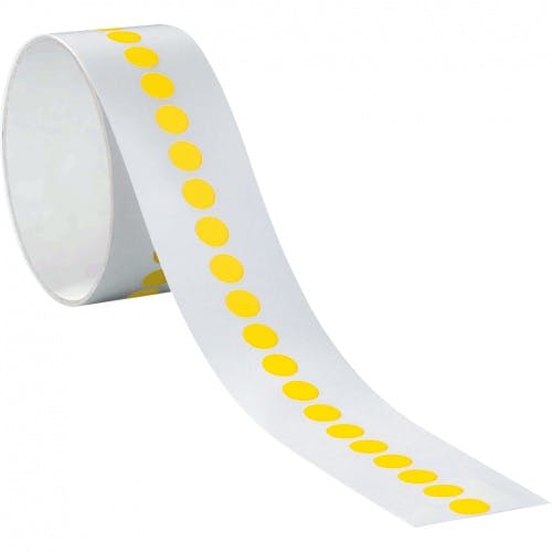 Markierungspunkt, blanko, gelb, Folie, selbstklebend, Ø 37mm