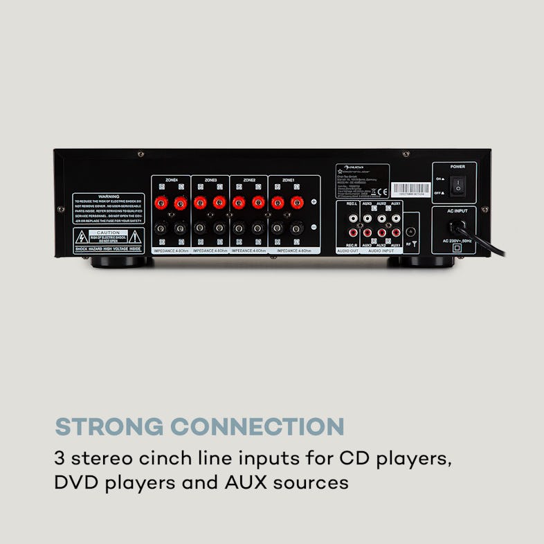 AV2-CD850BT 4-Zonen Stereo-Verstärker 8x50W RMS Bluetooth USB