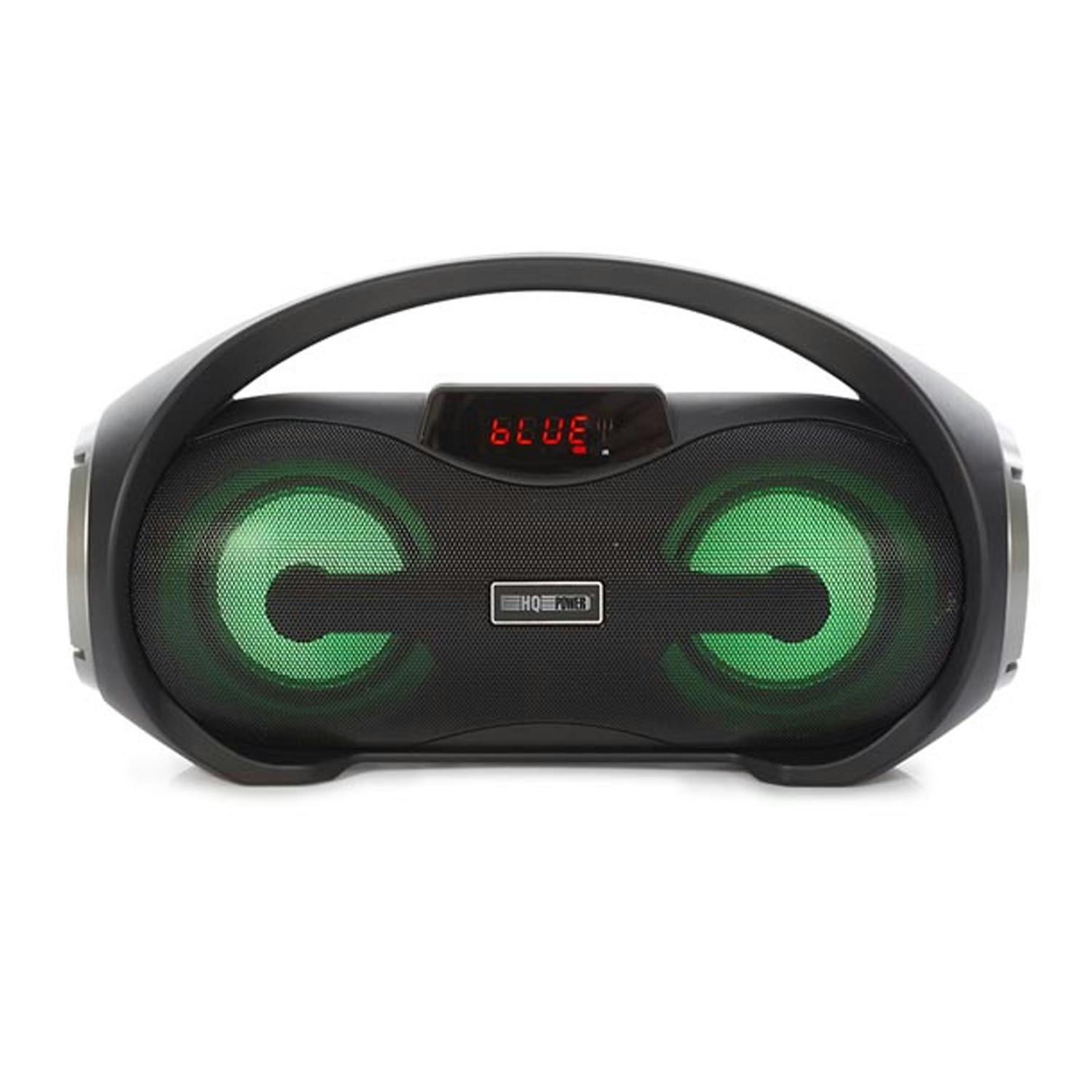 Enceinte Bluetooth TWS Portable avec Sangle - sans Fil, avec LED Lumières  Pulsées- Super Bass - IPX5 - AUX - Port USB - Radio FM