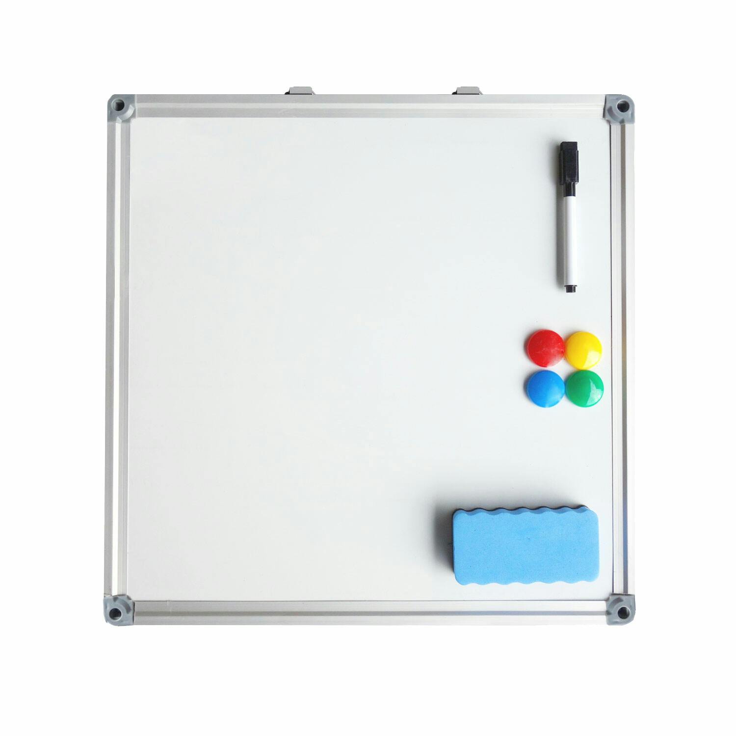 Concessie Samengroeiing Kardinaal 5x whiteboard magneetbord memobord 40 x 40cm incl. 4 magneten wit met  aluminium frame | MAKRO Webshop