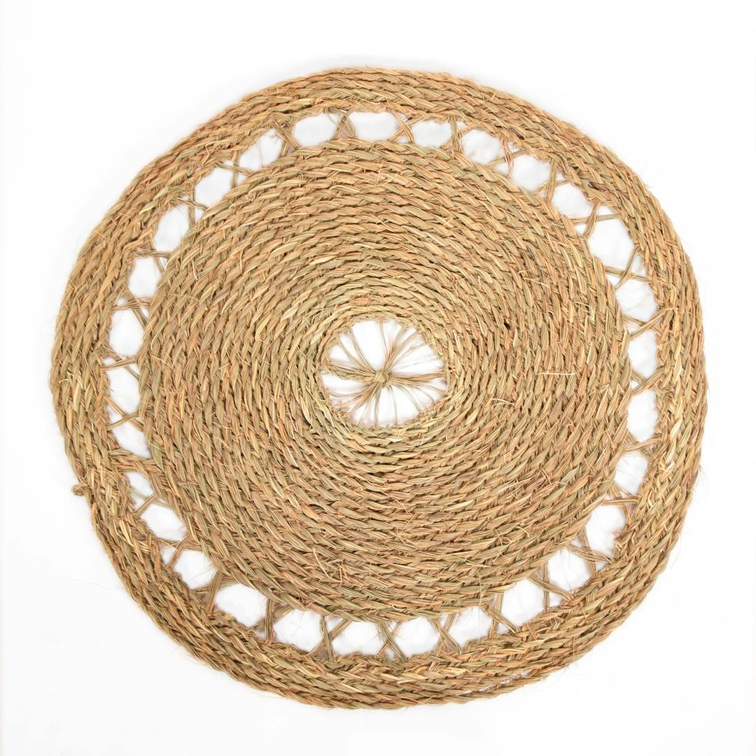 Alfombra Redonda Esparto Túnez 120 Cm D&l Makro