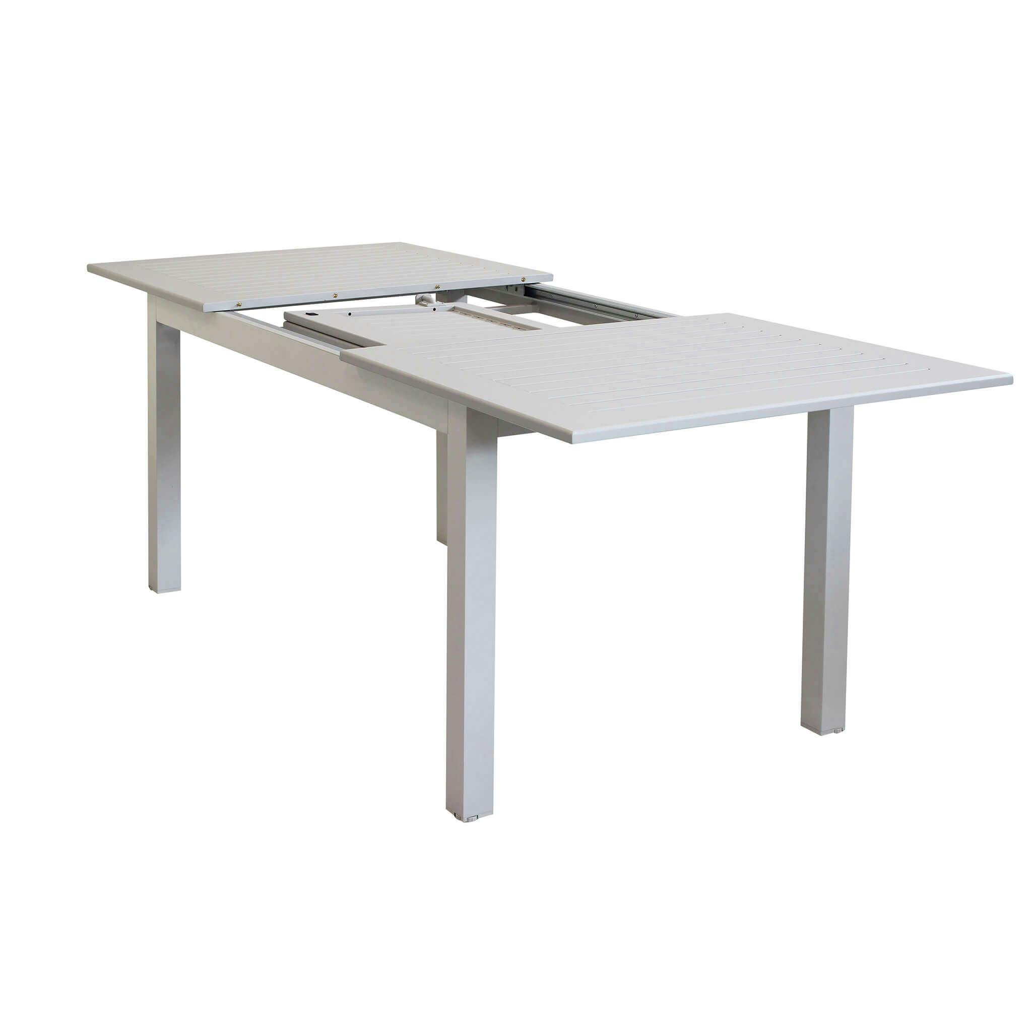 Tavolo da pranzo allungabile 200/300x100 cm in alluminio bianco