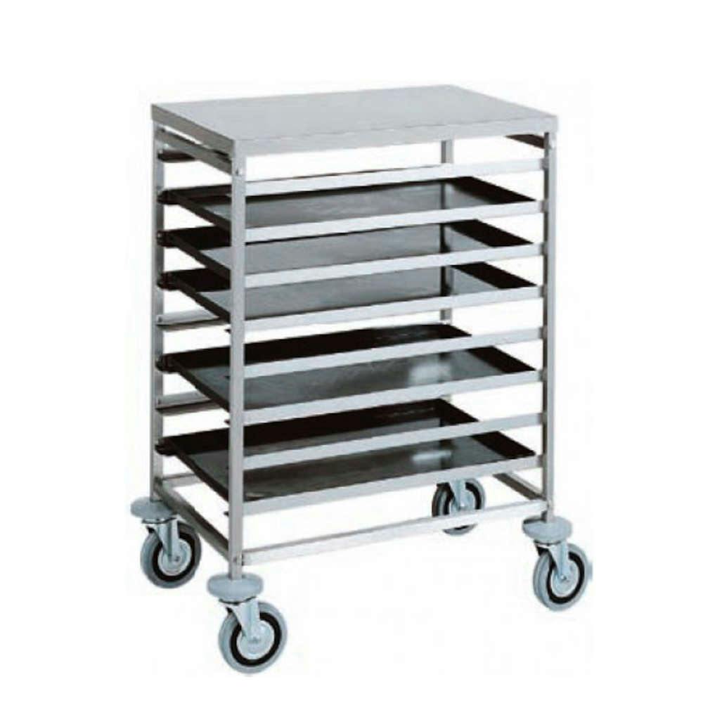 Carrello Portateglie con Ripiano - 8 Teglie 80x60 cm o 16 Teglie 40x60 cm