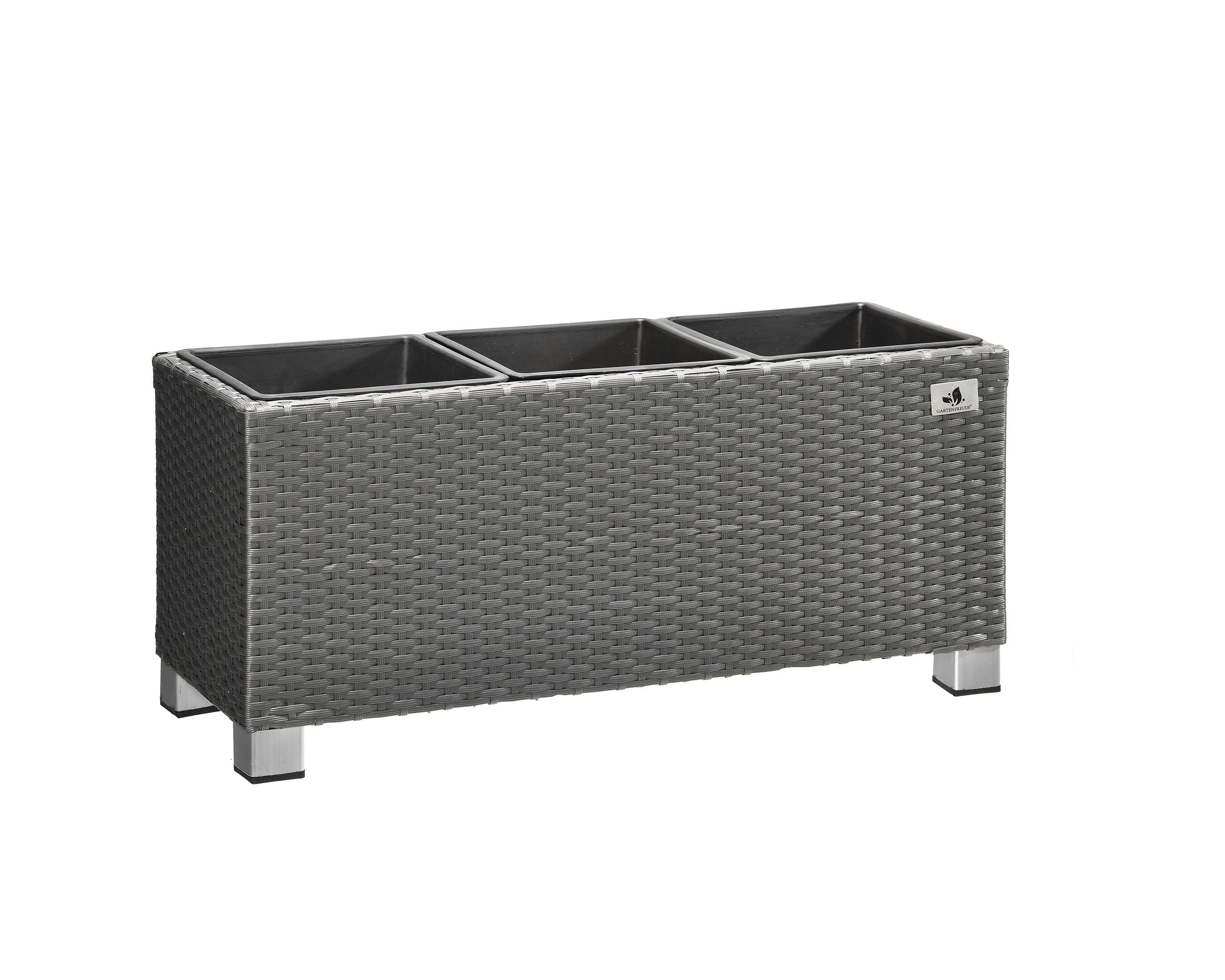 Gartenfreude Pflanzkübel Polyrattan 78 X 27 X 34 Cm, Für Innen Und ...