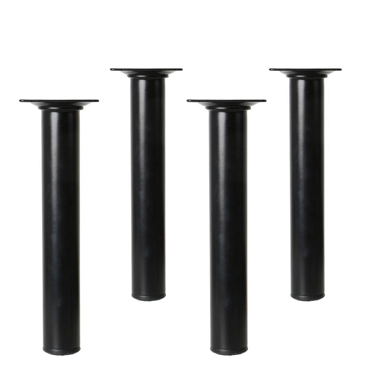 Möbelbeine 4er Set Ausführung Schwarz Rund Höhe 350mm ø 30mm Tischfüße