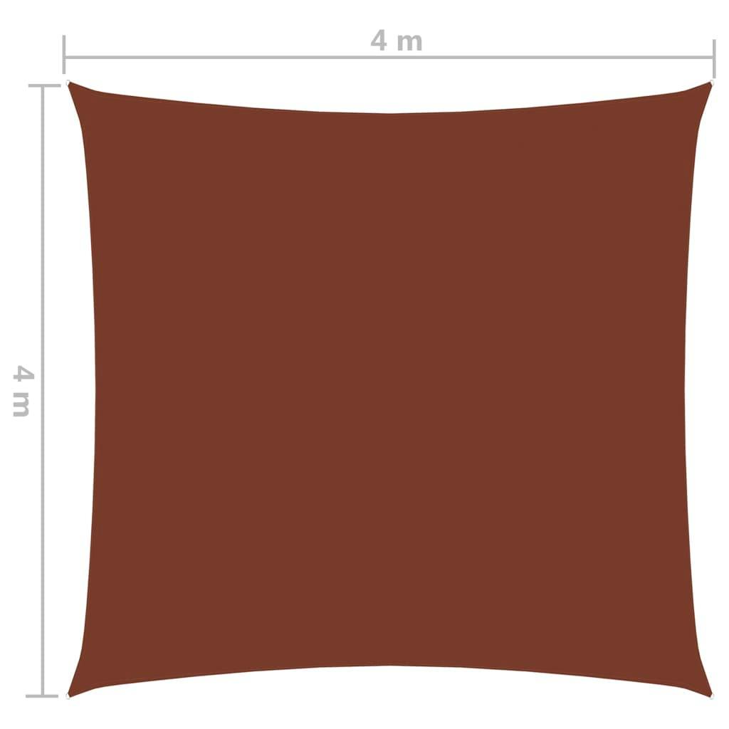 vidaXL Sonnensegel Oxford-Gewebe Quadratisch 4x4 m Terrakottarot