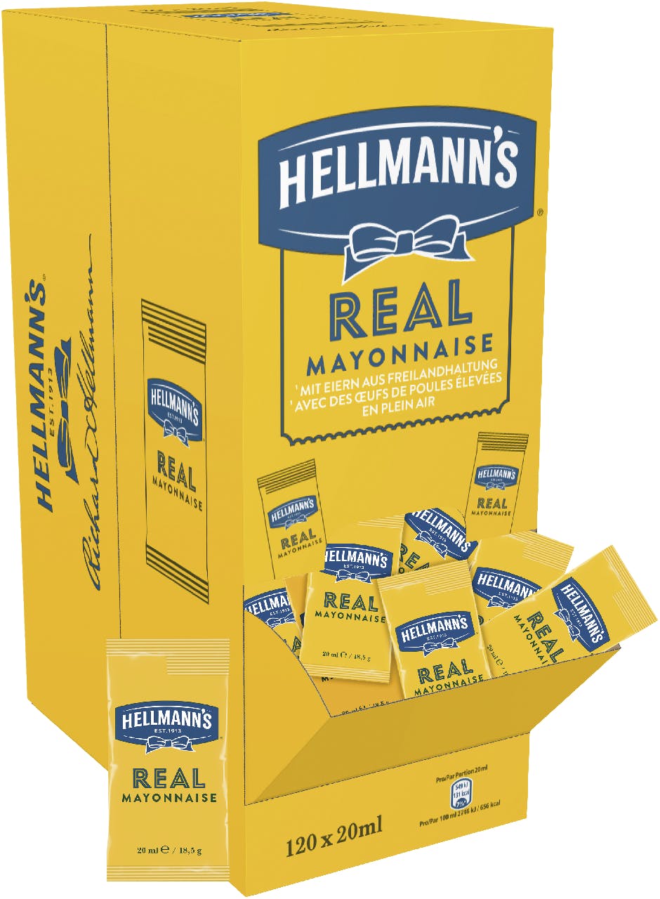 Hellmann's Real Mayonaise 120 Portionen x 20 ml (2,4 l) METRO Markets