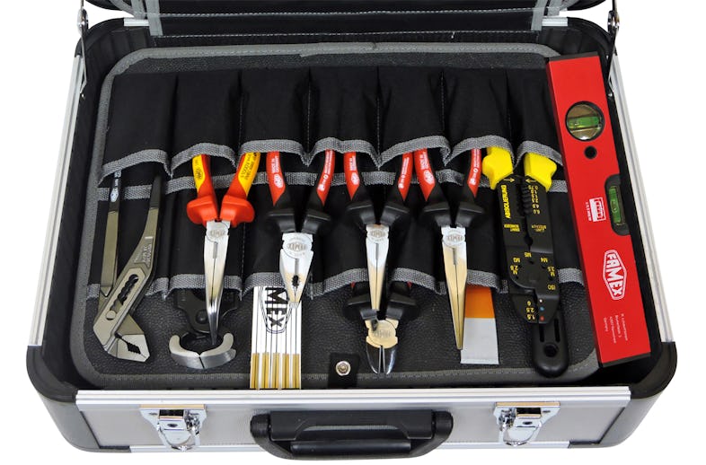 Werkzeugkoffer FAMEX Marktplatz - PROFESSIONAL 418-88 Profi mit Alu - Set METRO Werkzeug 128-tlg. bestückt |