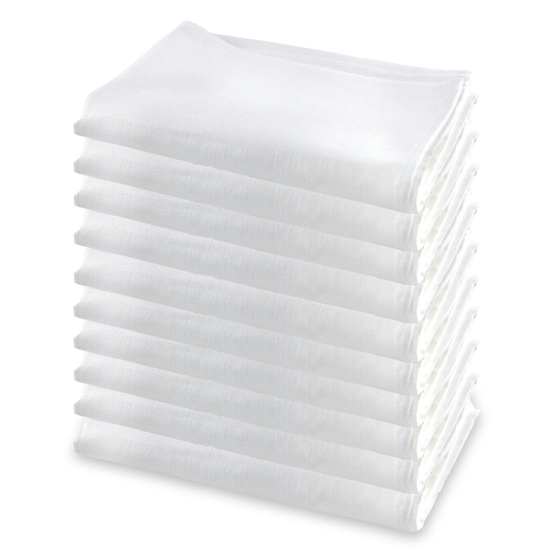 10er-Set Geschirrtücher Halbleinen, weiss, 50x70cm (weiss) | METRO