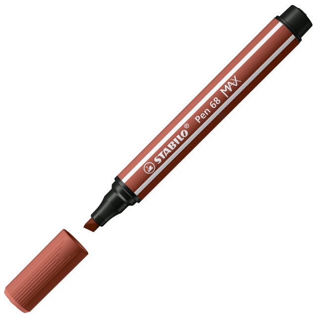 STABILO feutre pointe biseautée Pen 68 MAX marron chocolat