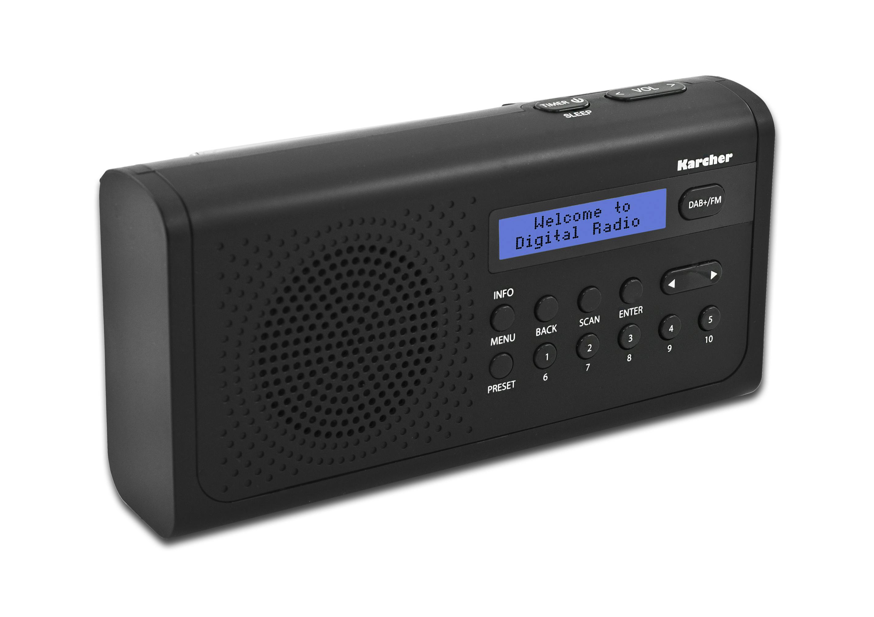 Karcher DAB 2405 tragbares Digitalradio 20 Tuner, (DAB+/UKW Senderspeicher) METRO Marktplatz 