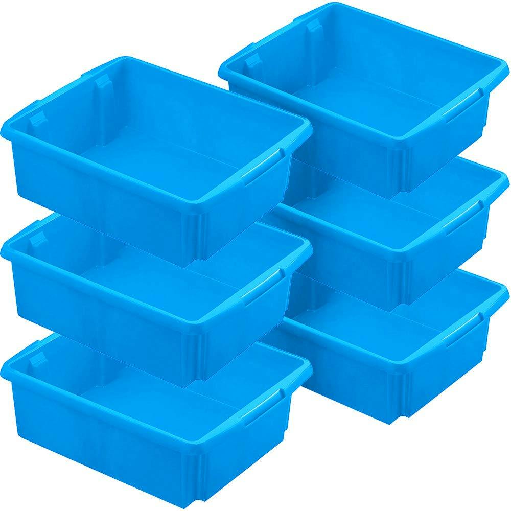 nestbar 12x Aufbewahrungsbox stapelbar 32 Liter LxBxH 455x360x245 mm blau 