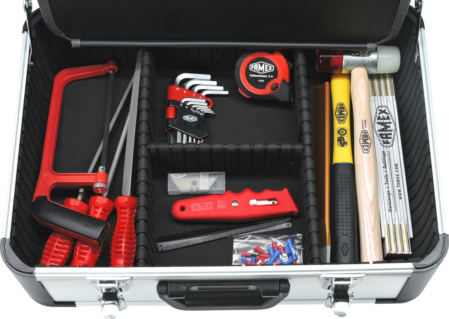 FAMEX 419-43 Profi Alu Werkzeugkoffer bestückt - PROFESSIONAL 
