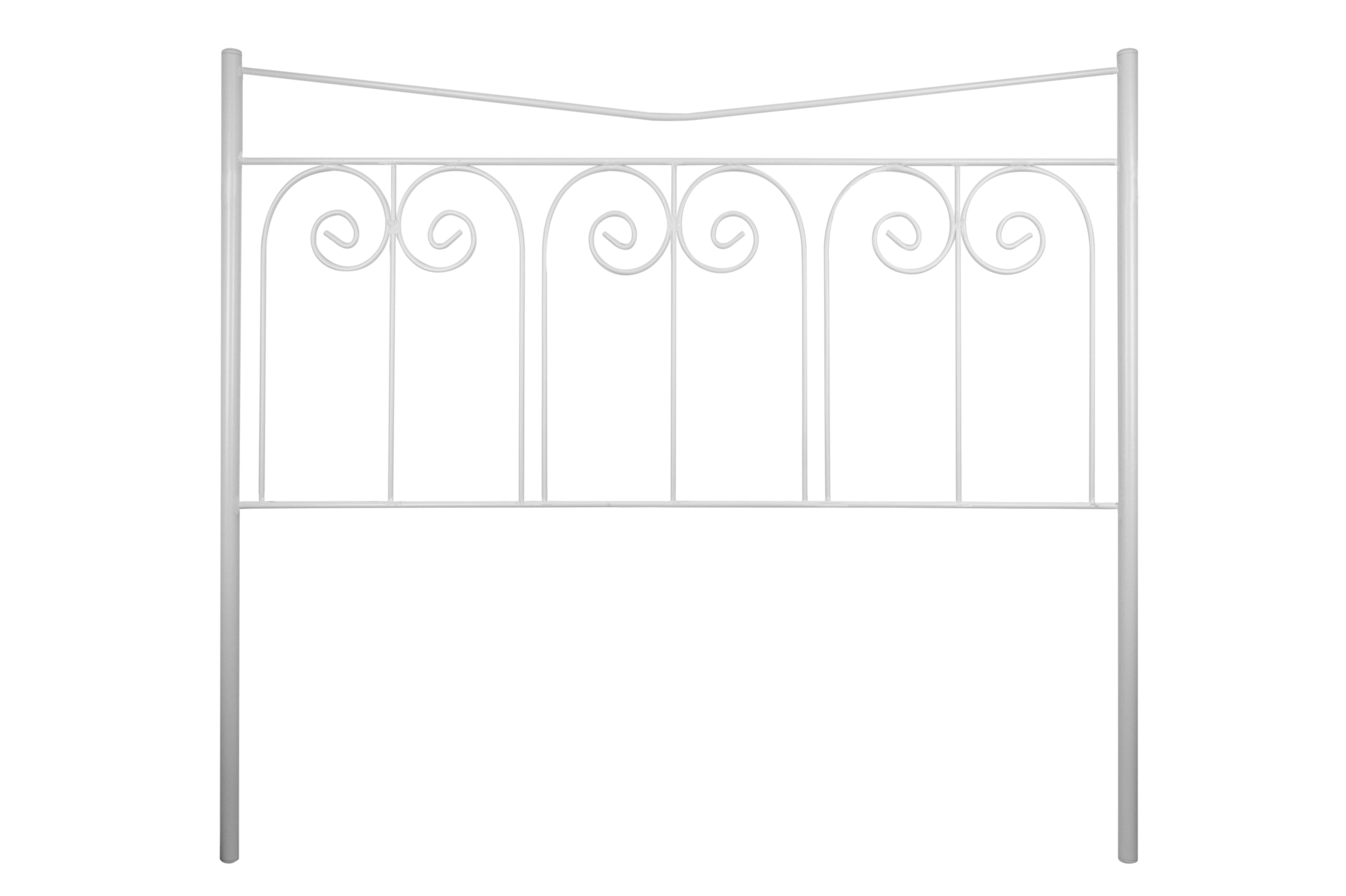Cabecero de forja Gallego, color Blanco Cabezal para cama de 135 cm, Cama  Matrimonio (140 cm x 125 )