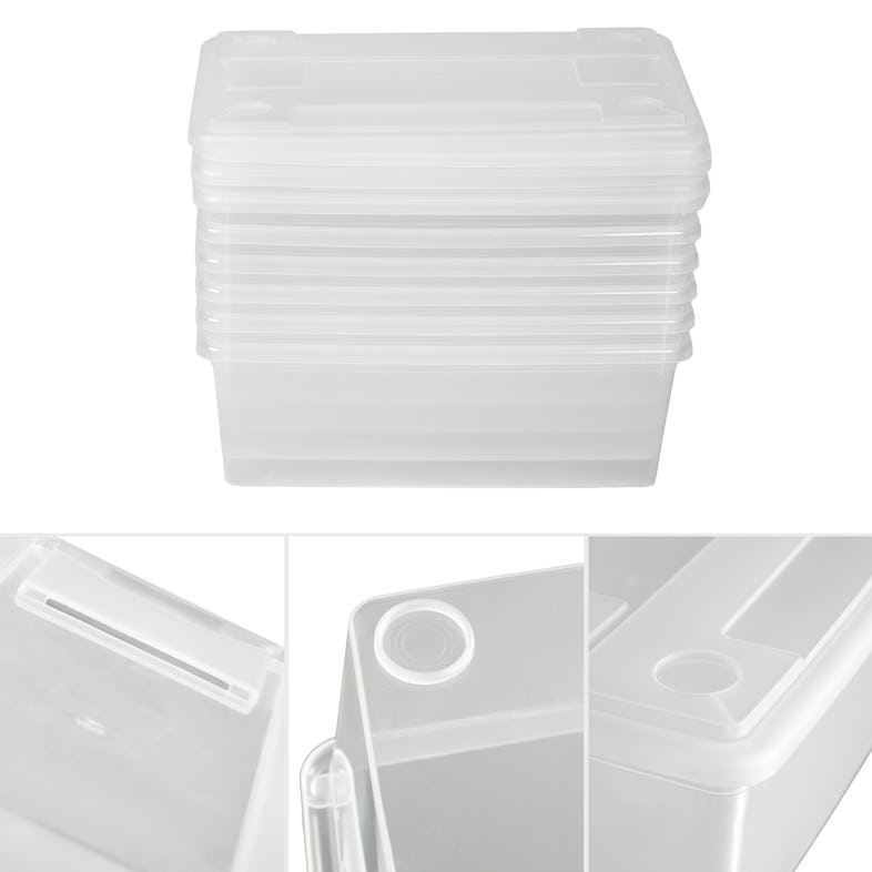 Pack 3 cajas de almacenaje grandes (510x355x305mm), blanca