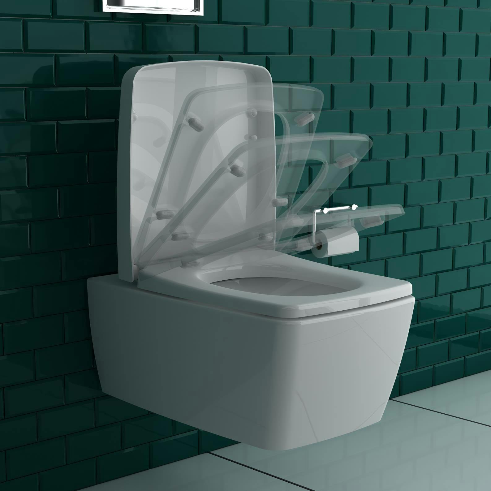VitrA Metropole Wand hänge WC mit Bidetfunktion ohne Spülrand mit Thermostat