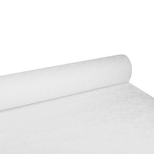 Nappe papier damassé 1.20 x 100 m blanc