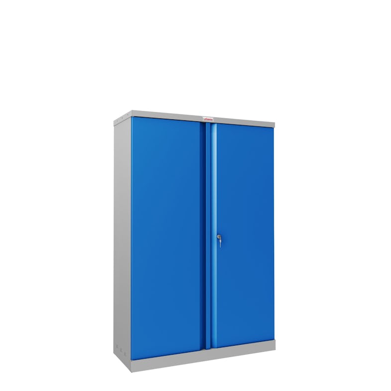 Stahl 2 Schlüsselschloss Türen blaue und METRO Korpus Phoenix grauer mit und 3 Marktplatz Der aus Aktenschrank mit | Türen SCL1491GBK Regalen,